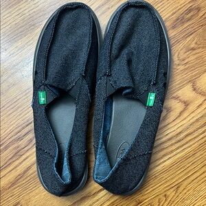 Sanuk Black Casual Slip-On Shoes